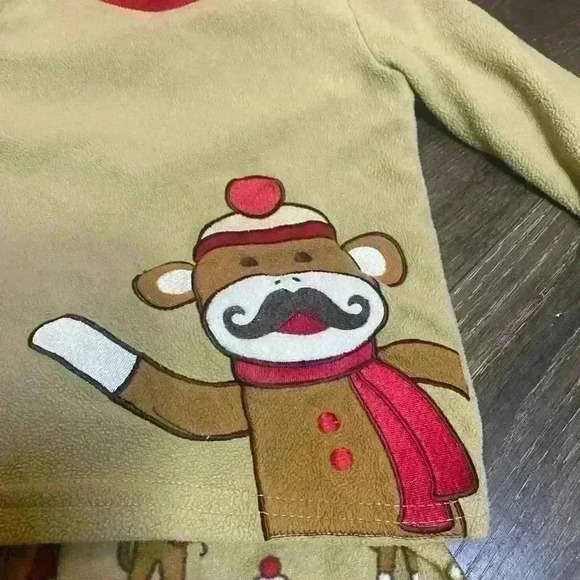 Toffee Apple Sock Monkey PJs Unisex sz 2T - Picture 3 of 6
